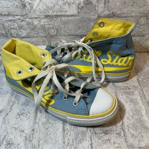 Converse All Star High Top Unisex Blue Yellow Sneakers Size W7/M5